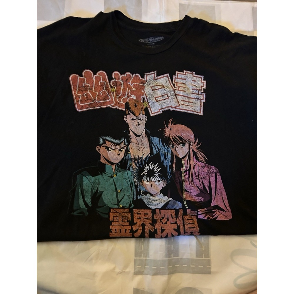 Yu Yu Hakusho Shonen Jump Anime Graphic T Shirt Black Men's 3X